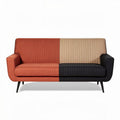 Two-toned fabric sofa with modern design 180 x 80 x 85cm for living room