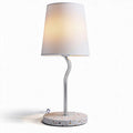 Concrete base table lamp with fabric shade and modern design 25 x 25 x 50cm